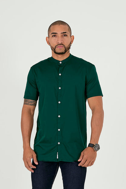 Camisa regular cuello neru verde