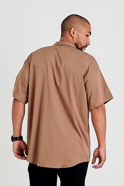 Camisa oversize café