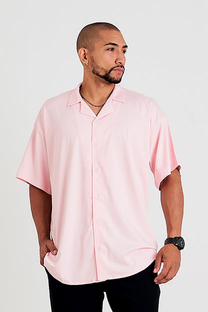 Camisa oversize rosa