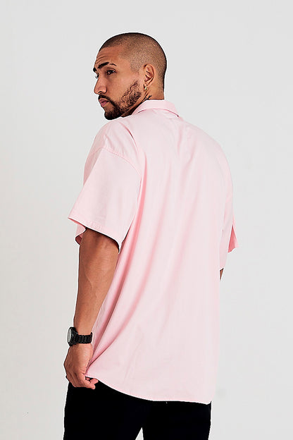 Camisa oversize rosa