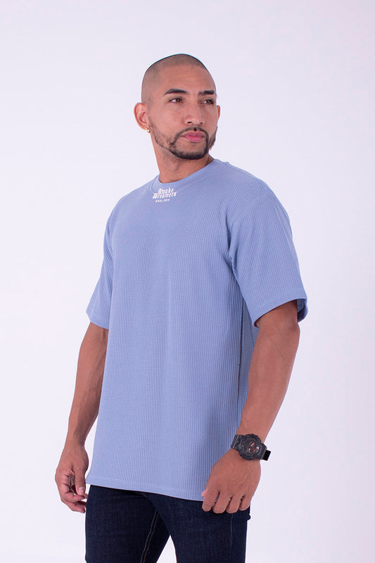 Camiseta textura azul amake