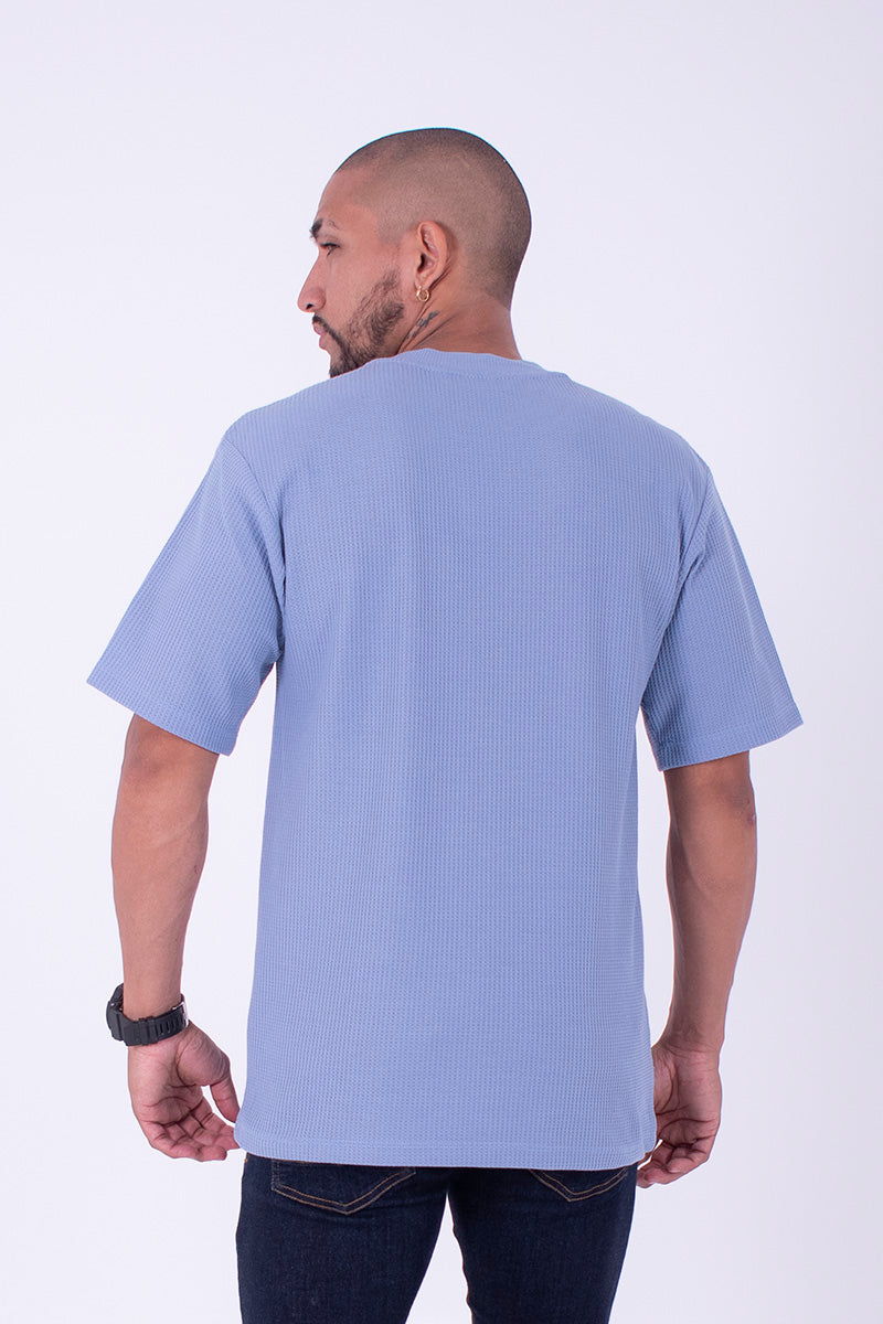 Camiseta textura azul amake