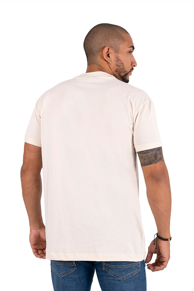 Camiseta básica one beige