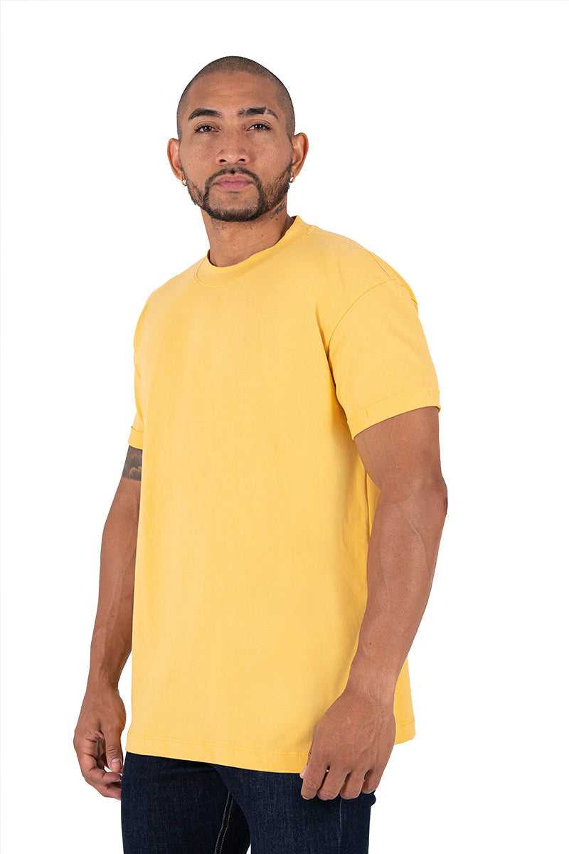 Camiseta regular pique amarillo