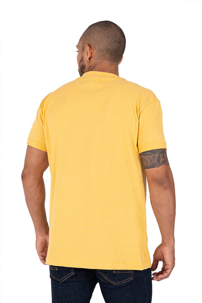 Camiseta regular pique amarillo